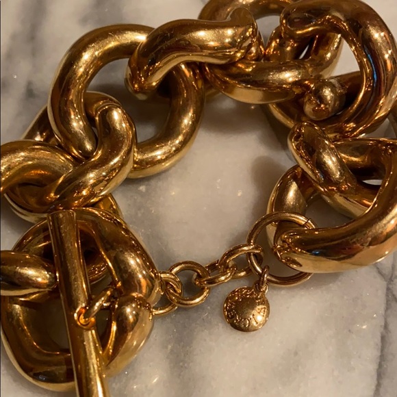 J Crew Gold Heavy Chain Bracelet | Poshmark